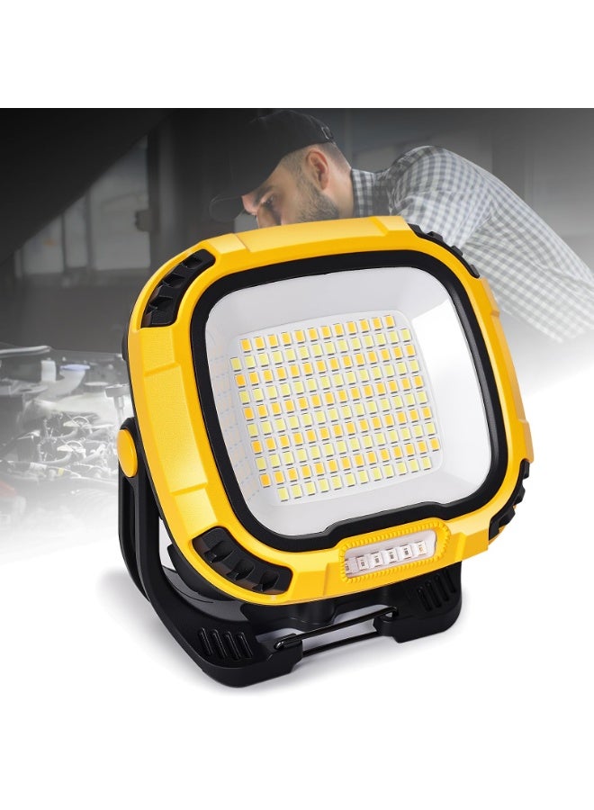 Arabest 6000mAh Magnetic Work Light Rechargeable with 4000 Lumen IP65 Waterproof, 30H Runtime, 4 Brightness & 4 Color Modes with Red SOS, Strong Magnet Base for Car Repair, Camping, Emergency - Image 1